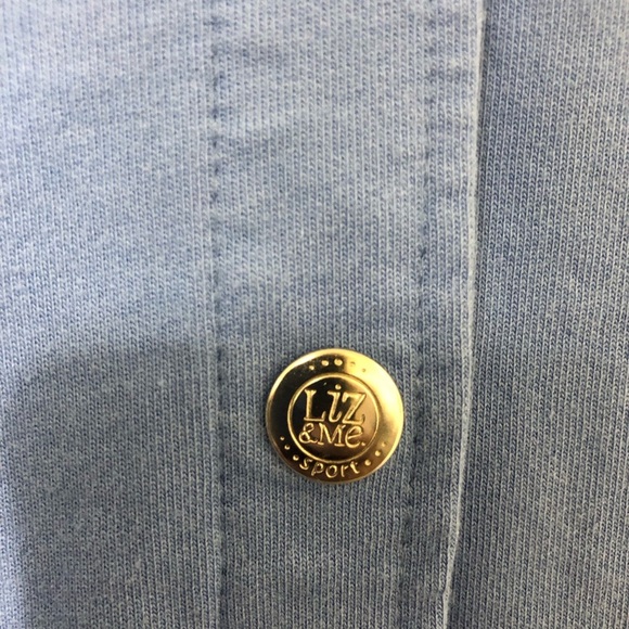 Liz & Me Sport Women Hoodie Size 3X Plus Size Blue Snap Buttons - Picture 4 of 12